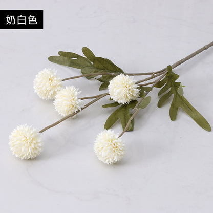 Lifelike Dandelion and Onion Ball Chrysanthemum Home Décor - Perfect for Bedrooms, Living Rooms, and Wedding Decorations with Realistic Silk Flowers