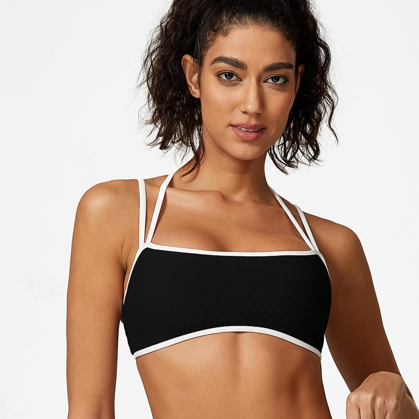 Shockproof Sports Bra with Comfortable Back Support and Casual Wide Leg Pants Set Comfort and Flattering Fit for Active Lifestyles