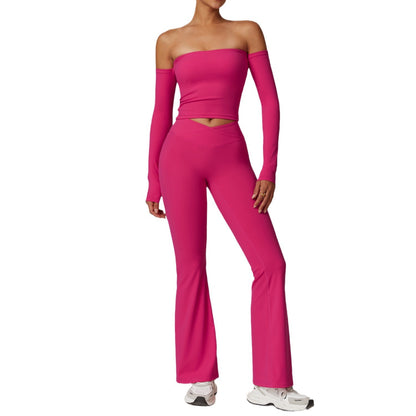 Yoga Set with Crossback Design High Waist Butt Lifting Workout Outfit for Comfort and Performance Model 8842