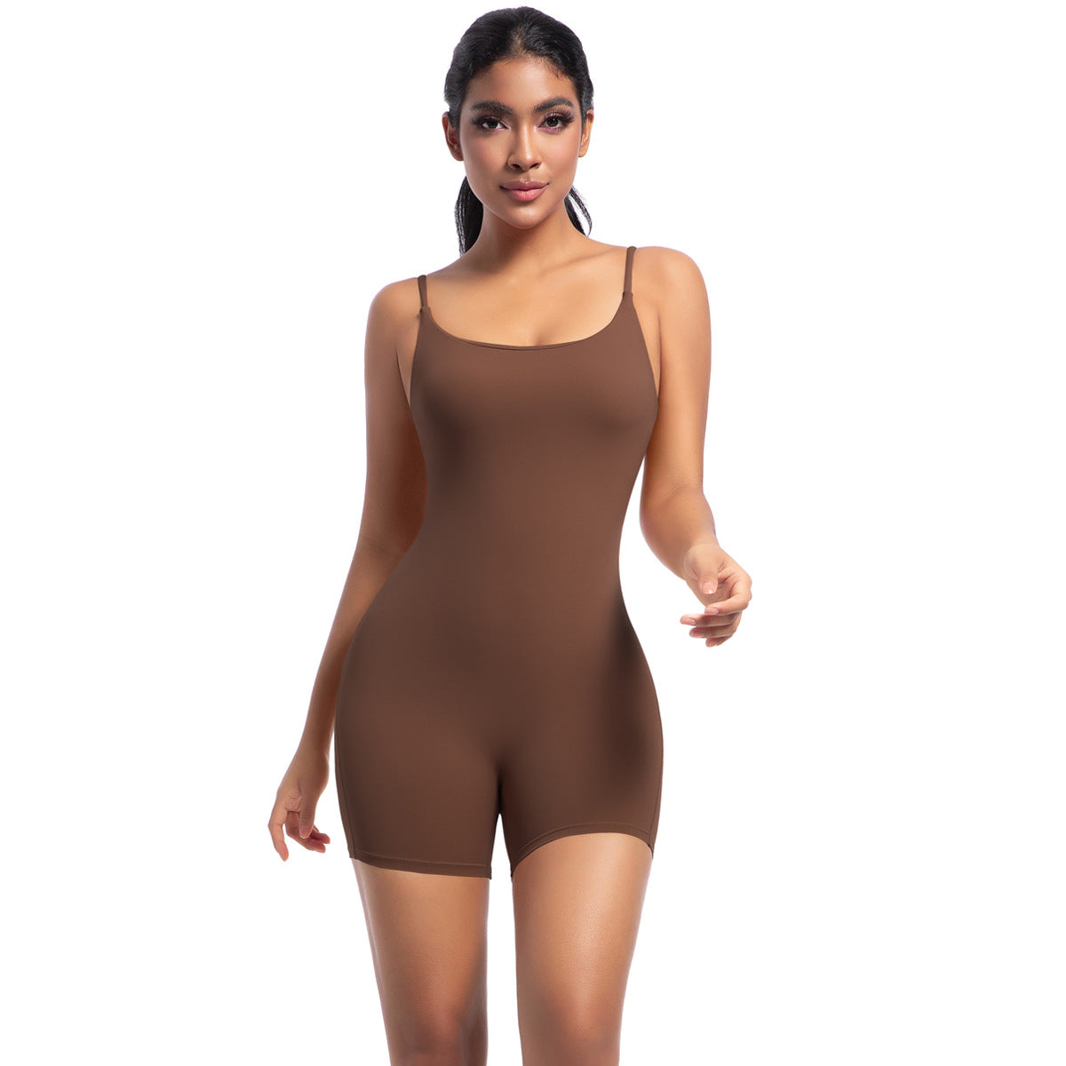 Yoga Bodysuit with Adjustable Straps for Dance Running and Fitness Workouts