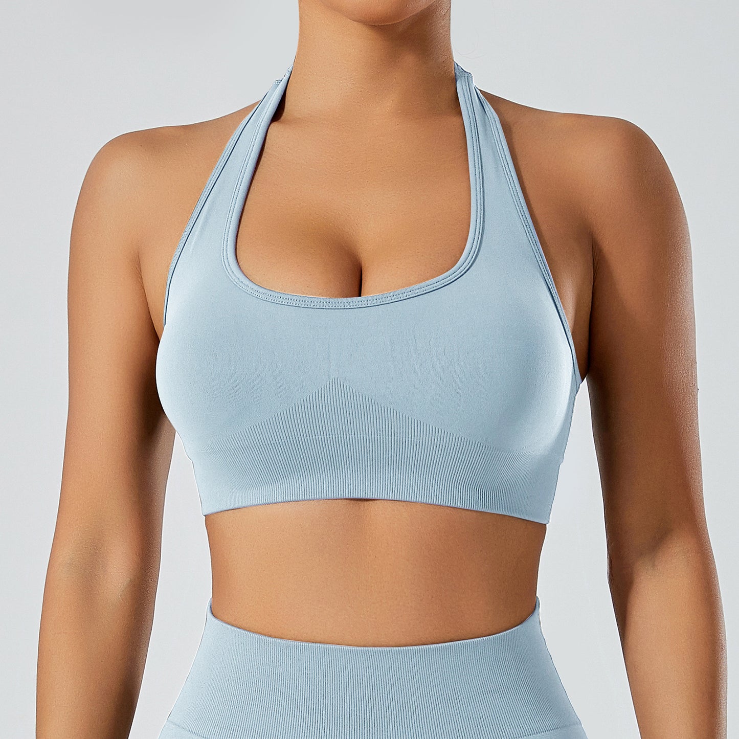 Summer Chic U Back Neckline Sports Bra for Running Fitness and Yoga Supportive and Breathable Activewear