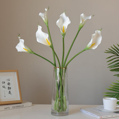 Realistic EVA Calla Lily Faux Flowers - Soft Touch Wedding Bouquet & Elegant Home Décor