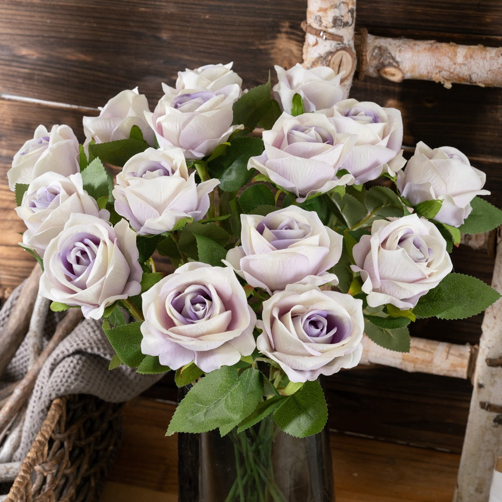 Elegant Faux Rose Wall Decor: Plush Velvet Rose and Pearl Embellished Flowers for Stunning Home and Holiday Decorations – Perfect for Any Occasion (Model MW03339Y)