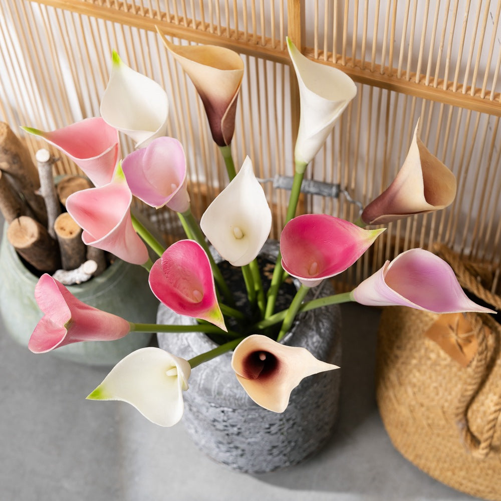 INS-Style Realistic Calla Lily PU Faux Flowers for Home Decor - Perfect for Weddings and Celebrations, MW01512Y