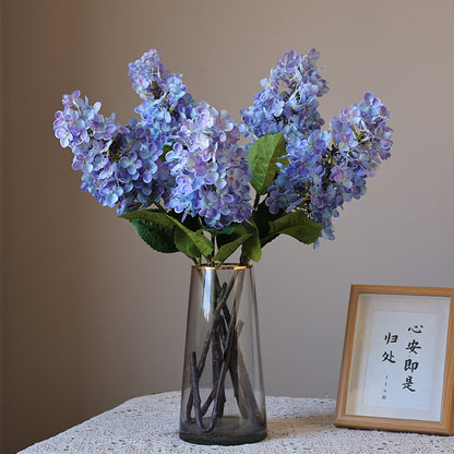 Single-Piece Artificial Hydrangea Bloom - Perfect Faux Flowers for Photography Props, Wedding Decor, and Home Decoration