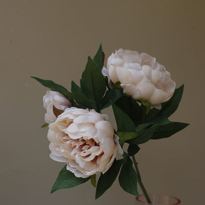 Elegant European Style Faux Peony Flower Arrangement - Perfect Home Decor, Wedding Photography Props, and Luxurious American Design with 3 Beautiful Blooms