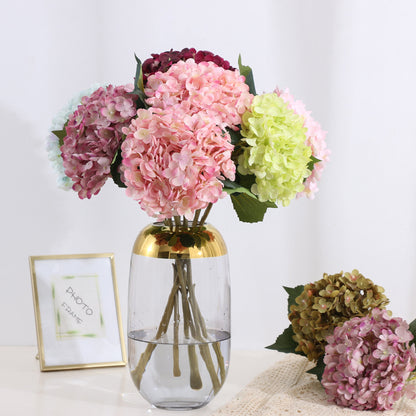 Realistic Gradient Hydrangea Stem - 11-Branch Faux Flower for Stunning Wedding and Home Decor, Perfect for DIY Creations