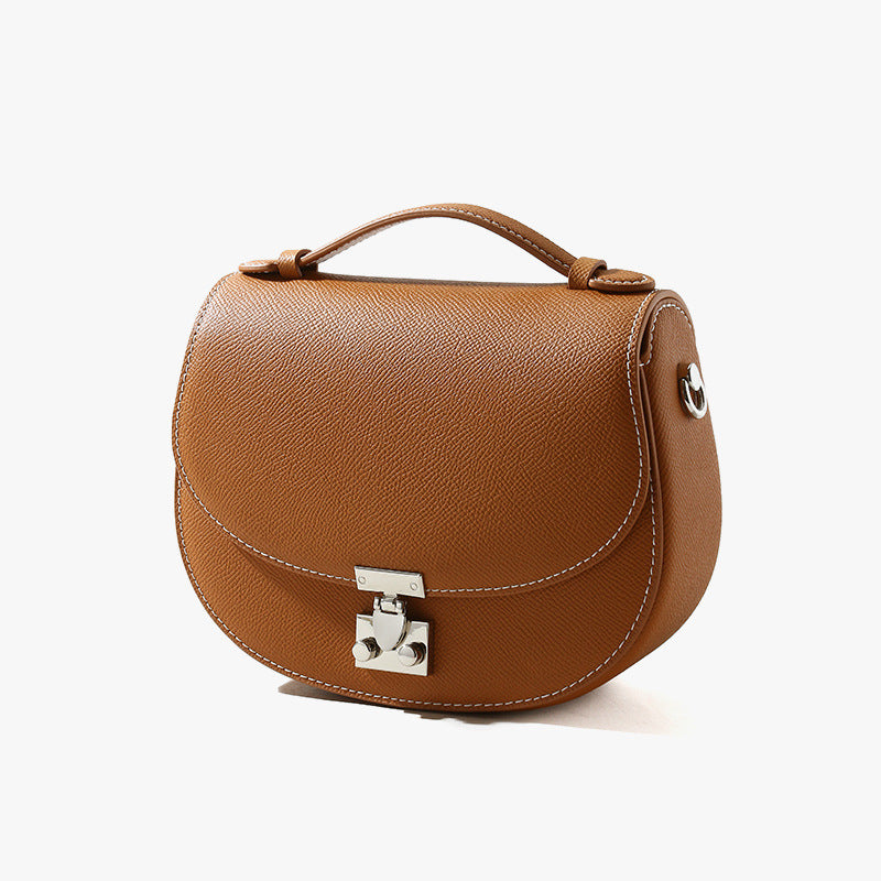 Minimalist Winter Genuine Leather Women's Bag Chic Cowhide Tote Crossbody Design for Unique Fashion