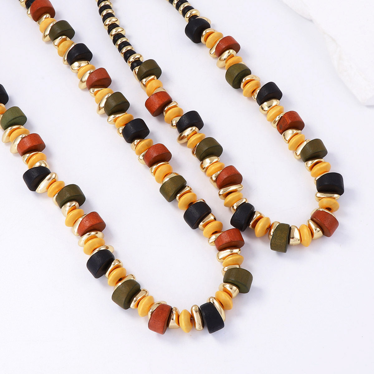 Stylish and Creative Layered CCB Fashionable Wooden Bracelet Set for Women – Versatile, Chic, and Perfect for Any Occasion
