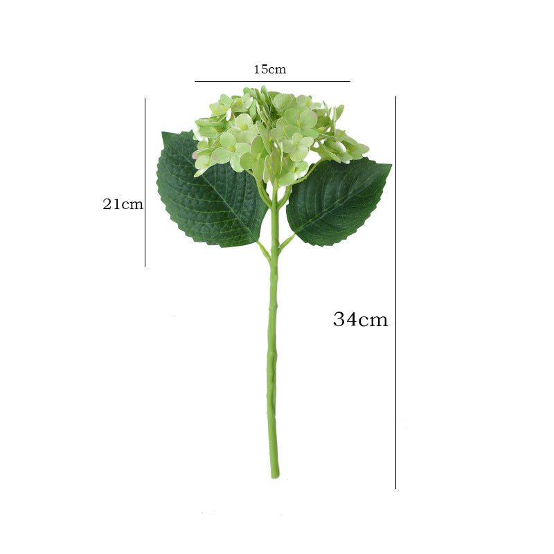 Realistic 3D Faux Floral Hydrangea with Soft Touch Branches - Perfect for Wedding Aisle Decorations, Home Decor, and Event Centerpieces