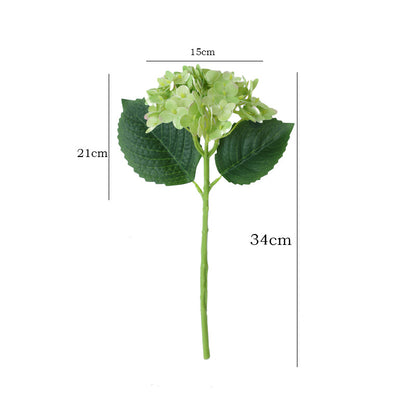 Realistic 3D Faux Floral Hydrangea with Soft Touch Branches - Perfect for Wedding Aisle Decorations, Home Decor, and Event Centerpieces