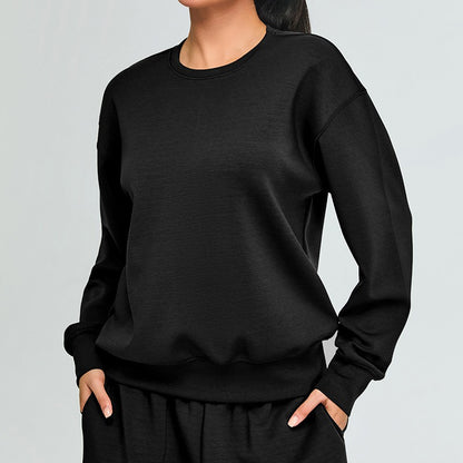 Cozy Women's Long Sleeve Modal Athletic Sweatshirt and Yoga Top for Fall and Winter Workouts Loose Fitting for Comfort