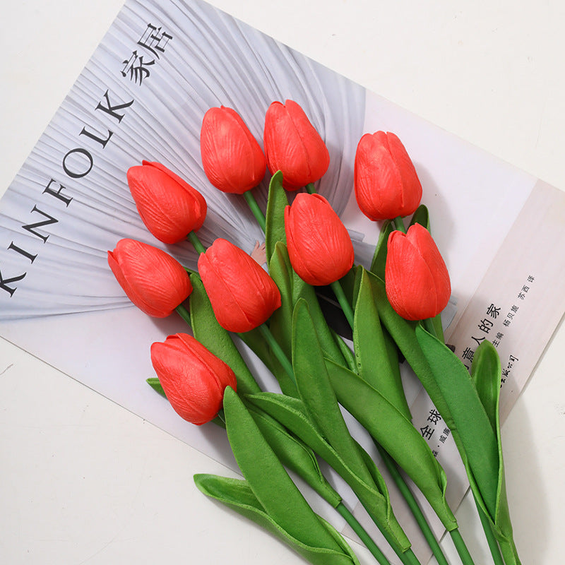 Touch Realistic Mini Tulip Faux Flowers – Perfect for Outdoor Decor, Stunning Photography Props, and Elegant Arrangements