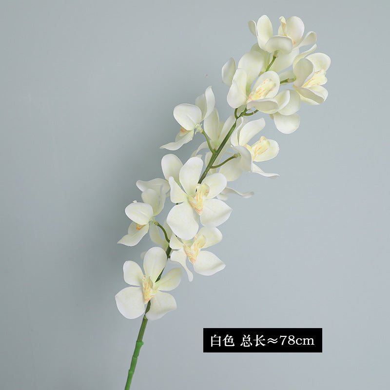 Realistic Phalaenopsis Orchid Silk Flower - Single Stem Elegant Indoor Décor for Living Rooms, Photography Props, and Home Styling