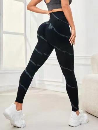 High Waisted Tie Dye Striped Yoga Pants for Women Butt Lifting Running and Fitness Leggings for Outdoor Sports Gym Workouts