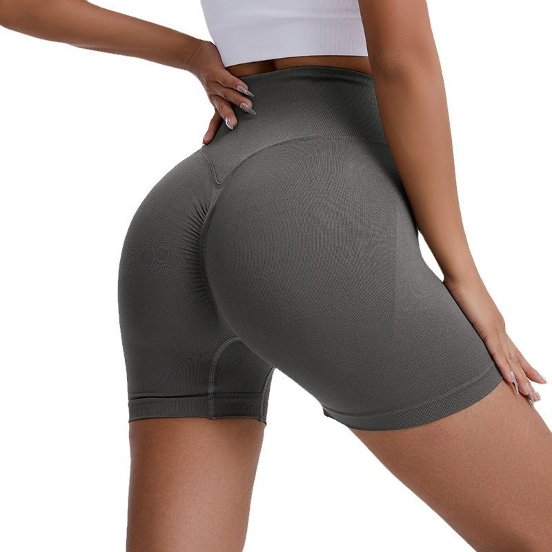 High Waisted Seamless Peach Lift Cross Yoga Shorts Ultra Stretchy for Running Fitness Comfortable and for All Workouts