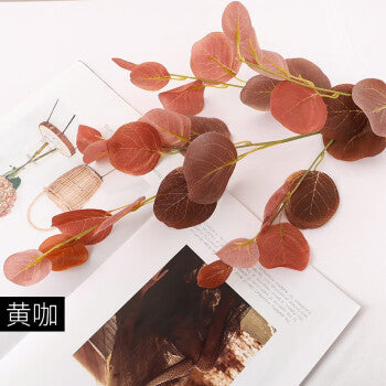 Realistic Eucalyptus Leaves and Apple Leaf Stem – Perfect for Wedding Decor, Floral Arrangements, and Home Greenery Accent