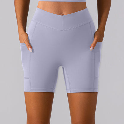 High Waisted Butt Lifting Fitness Shorts with No Show Stitching Double Sided Soft Yoga Shorts for Women for Workout and Everyday Comfort