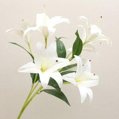 7-Head Artificial Lily Flower Arrangement for Weddings and Home Decor - Stunning Indoor Decoration Piece