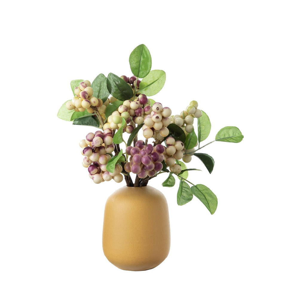 Realistic Christmas Berry Pod Faux Floral Arrangement - Perfect Holiday Decor for Home and Office - GF13797B