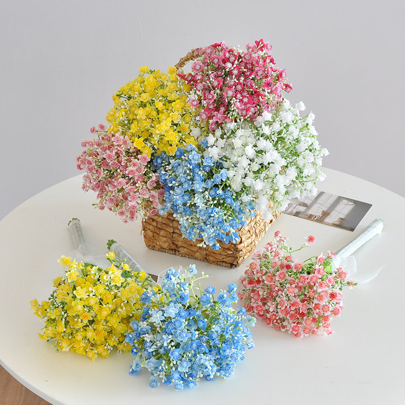 Stunning Faux Baby's Breath Bouquet for Home Décor, Weddings, and Bridal Party - Perfect for Photography and Elegant Celebrations