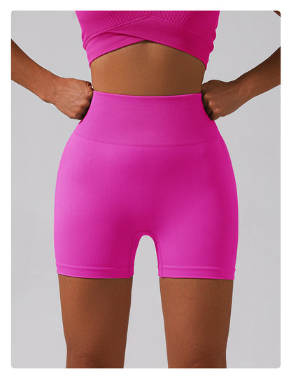 Seamless Knit Peach Lift High Waisted Yoga Shorts Tummy Control for Comfort and Style in Athletic Fitness