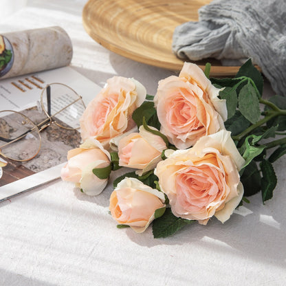 Elegant Artificial Jenny Rose Single Stem for Home Decor - Perfect for Weddings and Special Occasions (GF16042)