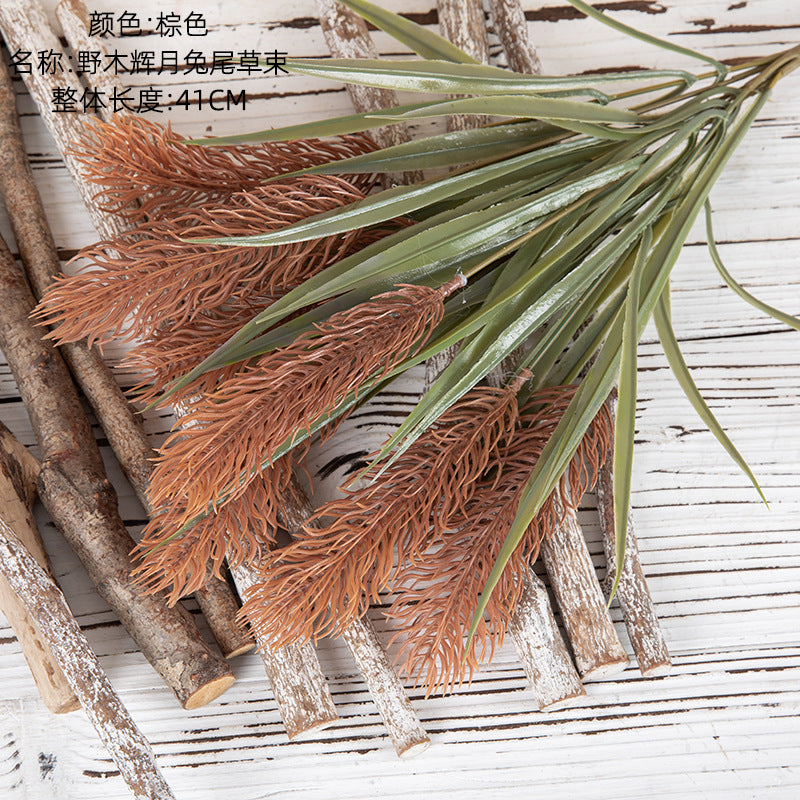 Rabbit Tail Grass Lavender Bouquet - Stunning Fake Flower Home Decor for Weddings and Events | MW85006 - Perfect for INS Aesthetic Vibes