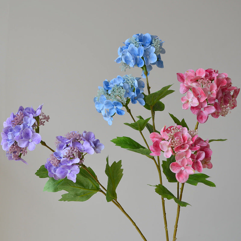 Lifelike Artificial Flowers for Home Decor: 3D Printed Realistic Simulation, Perfect for Weddings and Event Decorations, Two-Headed Rice Berry Hydrangea Faux Flowers