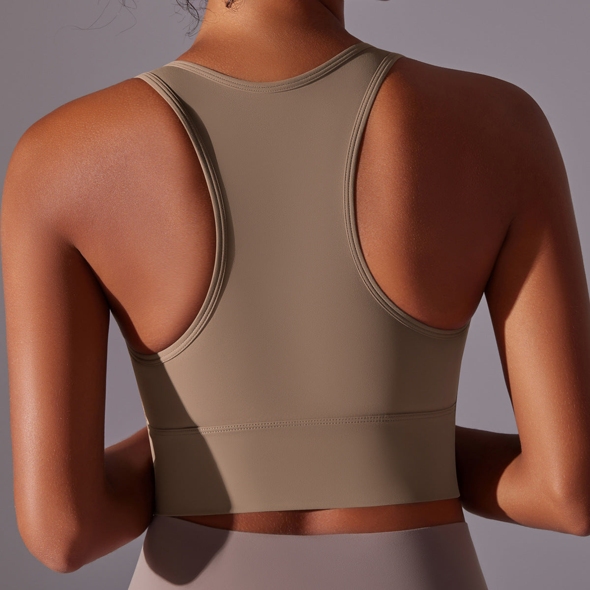 Seamless Sports Bra Tank Top with Built in Support Sculpting Activewear for Women for Yoga Fitness and Gym Workouts Flattering Back Design for a Slimmer Silhouette