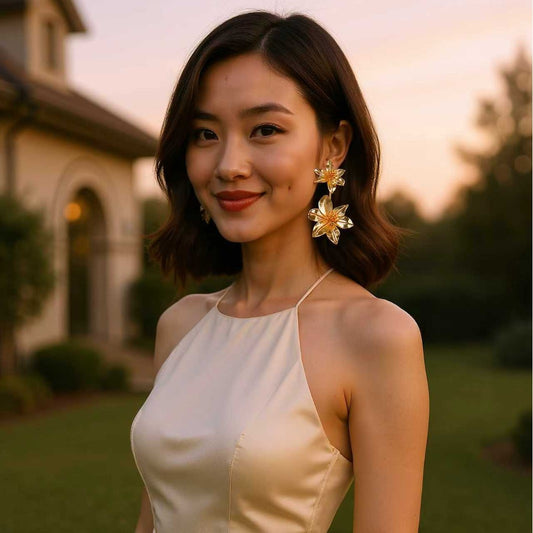 Chic Vintage-Inspired Minimalist Ginkgo Leaf Hanging Earrings – Elegant Floral Design Perfect for Formal Events and Glamorous Nights
