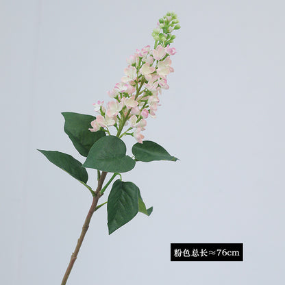 Single Stem Purple Lilac Artificial Flower - Realistic Silk Floral Decoration for Home, Weddings, Hotels, and Event Styling