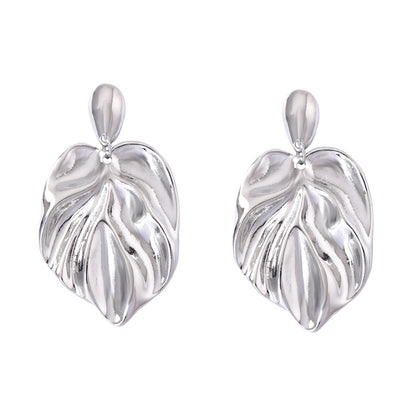Elegant and Chic Lightweight Alloy Leaf Drop Earrings – Versatile, Minimalist Women’s Jewelry Perfect for Any Occasion