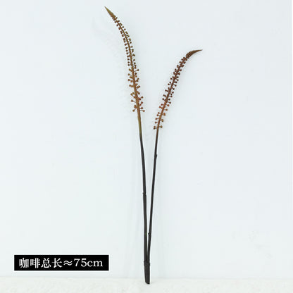 Elegant Faux Green Foxtail Grass Plant - Single Stem, Leafless, Perfect for Home Decor & Weddings - Lifelike Indoor Artificial Greenery