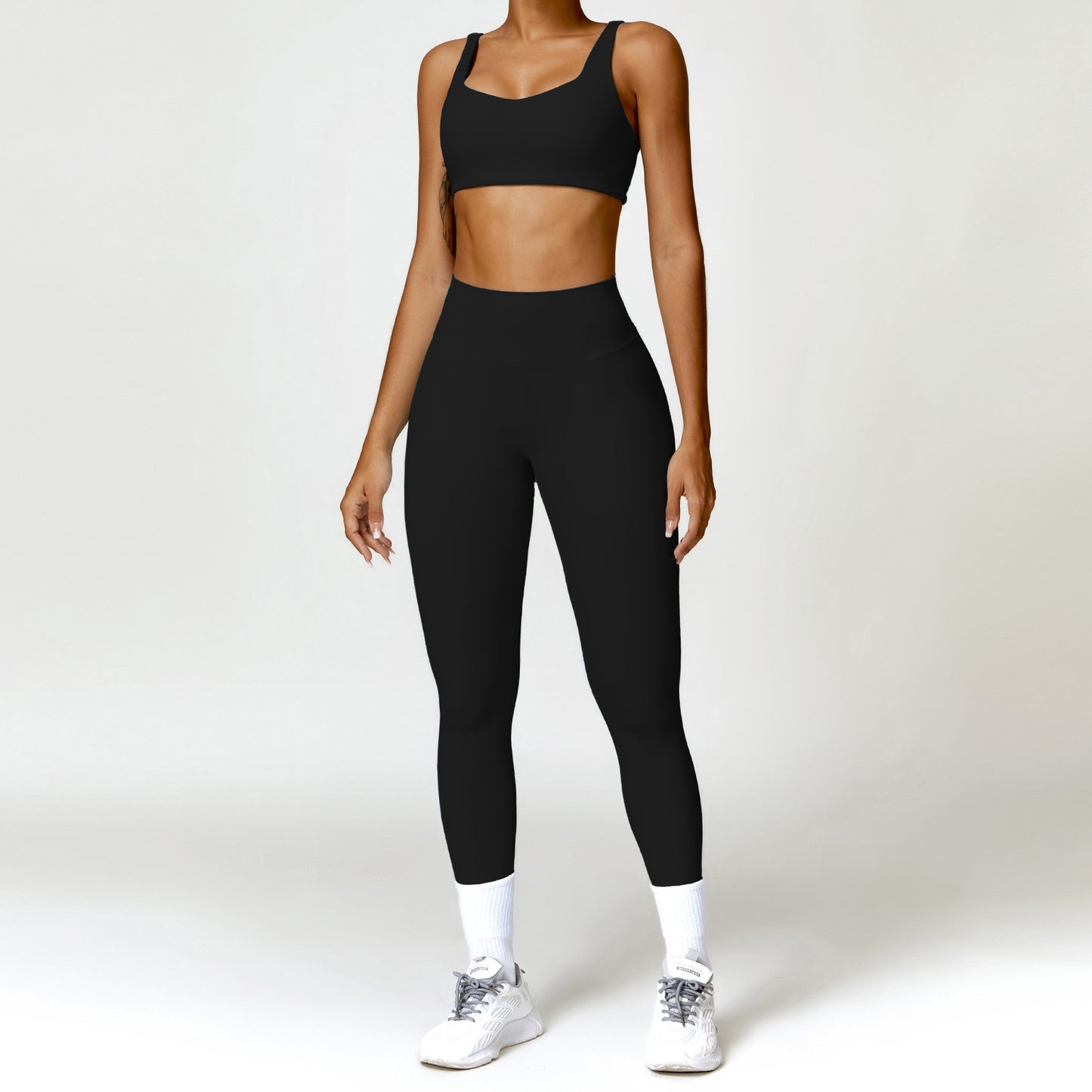 Winter High Waisted Compression Yoga Set Quick Dry Two Piece Running and Fitness Outfit for Comfort and Performance Style 8518