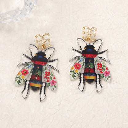 Exquisite Statement Acrylic Insect Earrings - Unique Design, Versatile Style for Nature-Inspired Women
