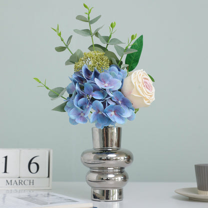 Stunning Nordic-Inspired Eucalyptus Faux Flower Bouquet with Realistic Rose and Hydrangea Accents - Perfect for Weddings, Handheld Bouquets, and Charming Hall Décor