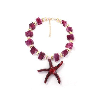 Unique Designer Summer Ocean-Inspired Colorful Pendant Necklace for Women - Perfect for Vacation Vibes and Everyday Wear