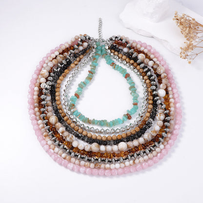 Chic Bohemian Layered Colorful Beaded Necklace – Versatile, Luxurious, and Trendy for Any Casual Occasion