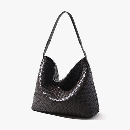 Handcrafted Large Capacity Leather Shoulder Bag for Women Crossbody Tote for Fall Winter