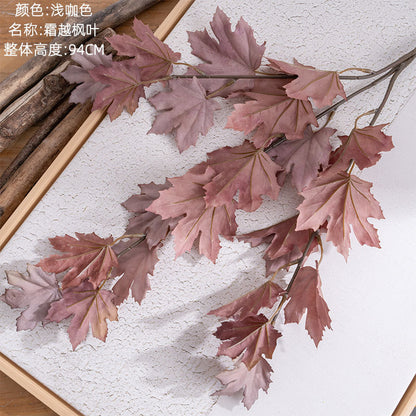 Artificial Single Stem Green Maple Leaf Flower - Perfect for Weddings and Home Décor - Durable & Realistic Faux Floral Arrangement CL12001