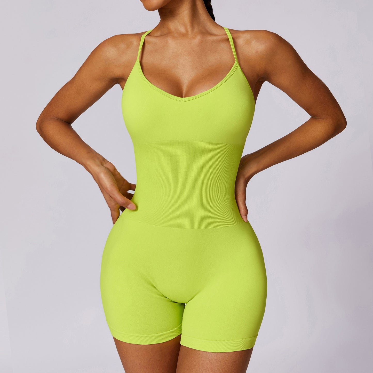 Seamless Hollow Back Yoga Bodysuit for Women Sculpting and Supportive Workout Outfit for Comfort and Style