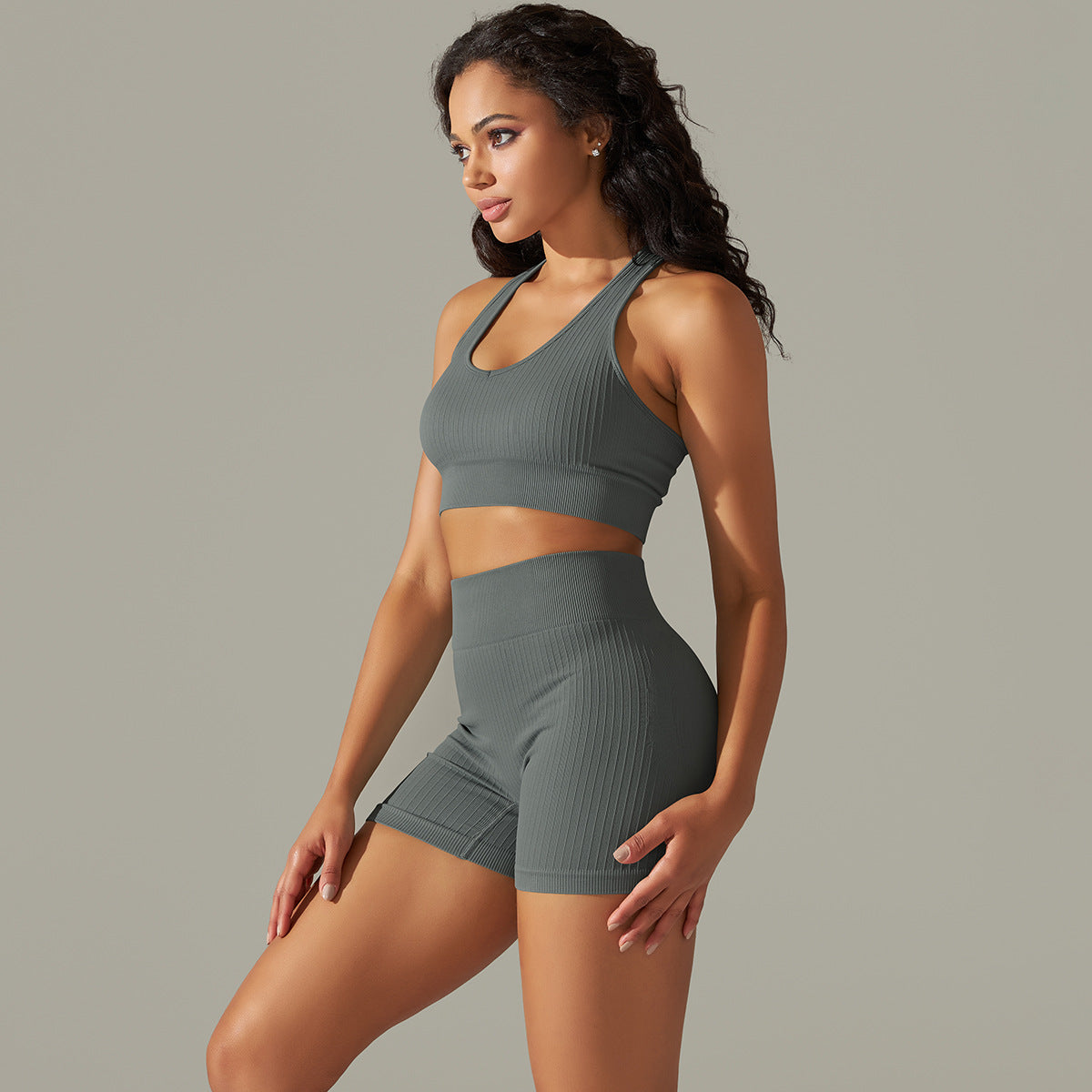 Seamless High Waisted Yoga Bra and Short Set for Women Supportive Comfortable and Athletic Wear for Enhancing Your Workout Performance