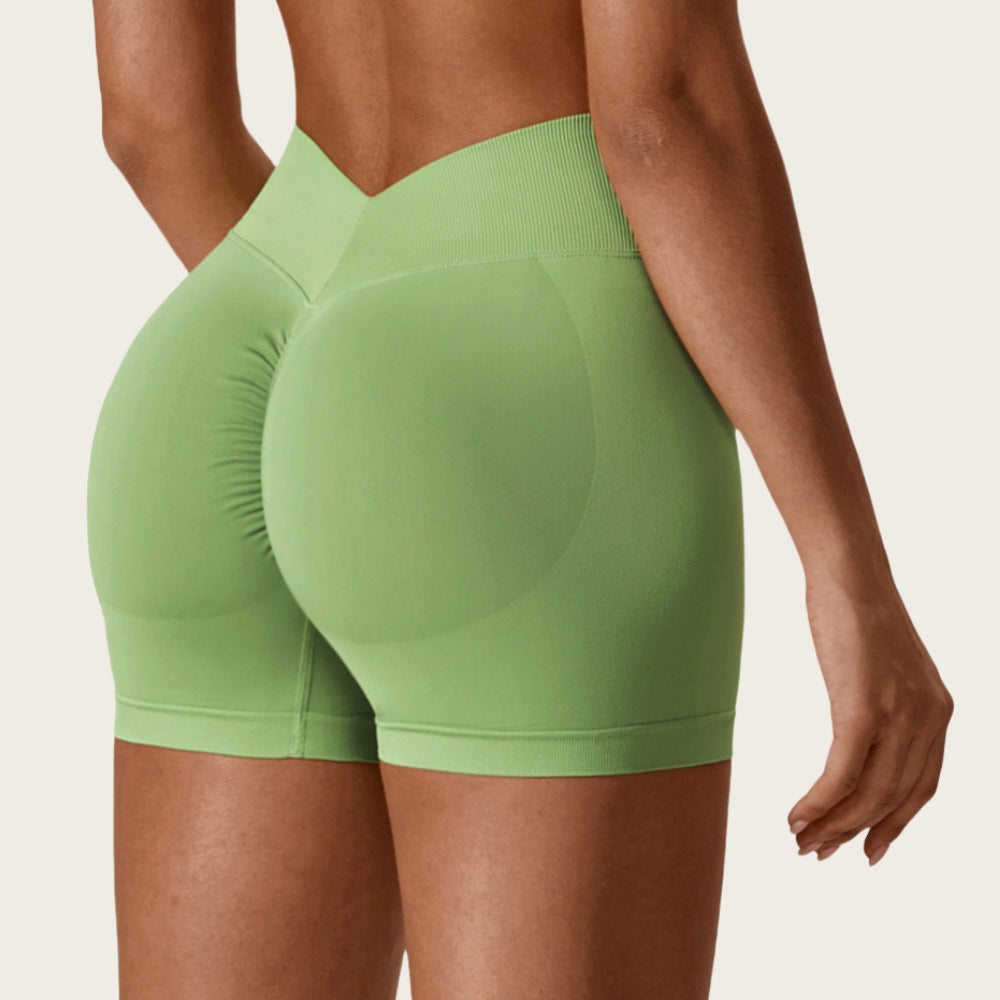 Seamless High Waisted Butt Lifting Breathable Yoga Shorts for Women for Running Fitness and Workout Enthusiasts