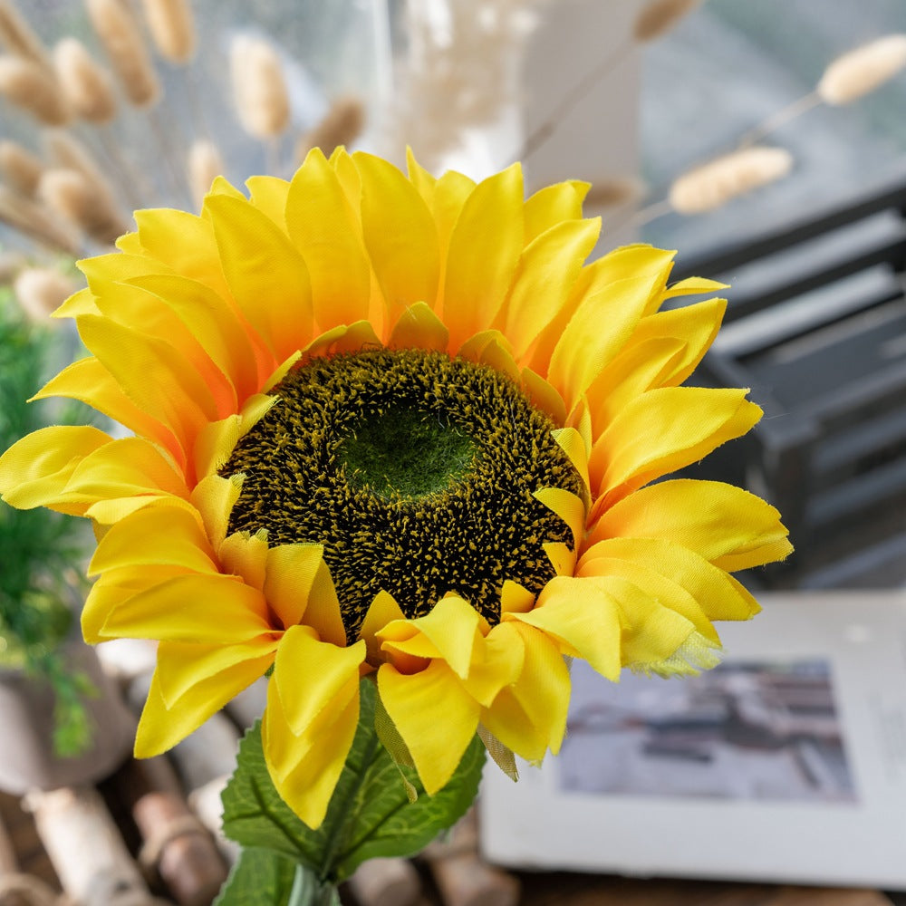 Stunning Realistic Sunflower Faux Flowers for Home Decor and Wedding Celebrations | Perfect for Year-Round Decoration | Model MW33711