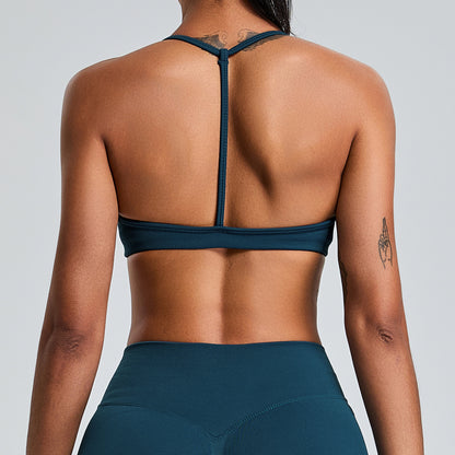 Seamless Women's Sports Bra with Crisscross Back for Yoga and Fitness Quick Dry Breathable and Comfortable Activewear Top