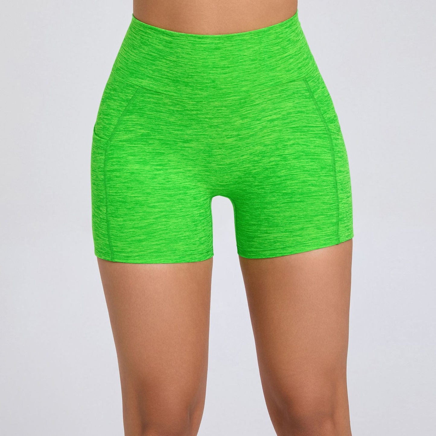 High Waisted Quick Dry Yoga Shorts with Side Pockets for Comfort Butt Lifting Design for a Flattering Fit for Gym and Outdoor Workouts