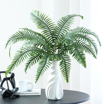 Realistic Green Fern Plant with Persian Leaf - Elegant Faux Greenery for Weddings, Nature-Inspired Decor, Outdoor Arrangements, and Lush Scenery