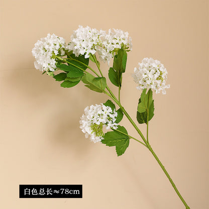 Realistic Single Stem 5-Head Hydrangea – Elegant Faux Floral Decoration for a Fresh, Nature-Inspired Home Style | Perfect for Showrooms and Living Spaces