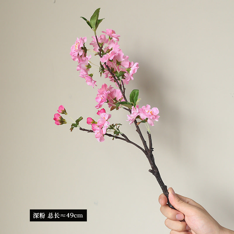 Soft Bendable Faux Cherry Blossom Branches - Nordic-Inspired Decorative Twigs for Home, Living Room, and Wedding Decor